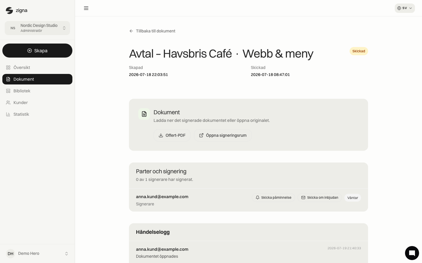 Template library and workflow in Zigna